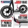 Big Wheel Kick Scooter for Adults & Teens – 12" Air Tires, Wide Deck, Handbrake & Kickstand – Madd Gear Urban Glide - 4 of 4
