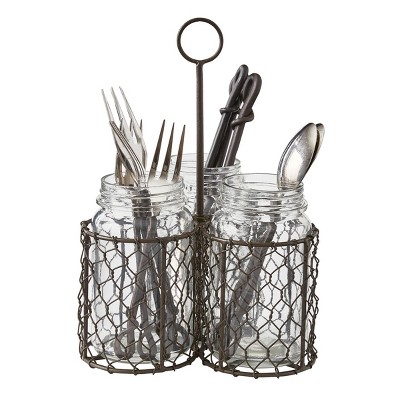 Park Designs Mason Jar Utensil Caddy