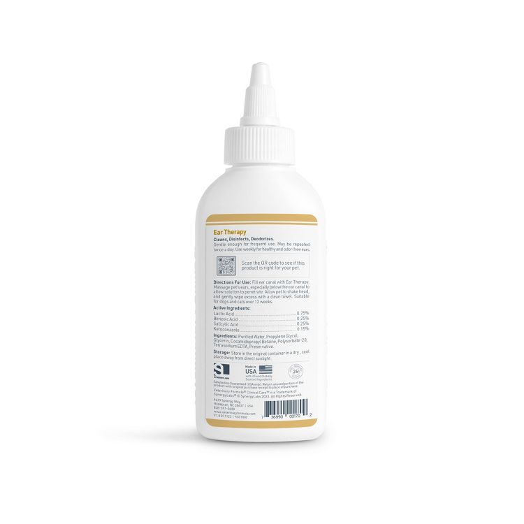 Veterinary Formula Clinical Care Ear Health Therapy Formula for Cats and Dogs - 4 fl oz, 2 of 3