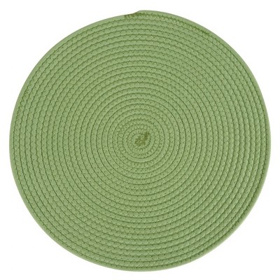 1'6"x1'6" Round Woven Cotton Accent Rug Green - Kaplan Early Learning Company