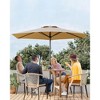 7.5FT Patio Umbrella Outdoor, Market Umbrella, Table Umbrella with Push Button Tilt and Crank, 6 Sturdy Ribs UV Protection Waterproof - 2 of 4