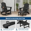 TROPOW Rocking Adirondack Chairs, Folding Adirondack Rocking Chair With Footrest, Adirondack RockingChair Outdoor With Retractable Ottoman - 2 of 4