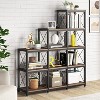 Hommoo Ladder Bookshelf, 12 Shelves Industrial Bookcase - 3 of 4