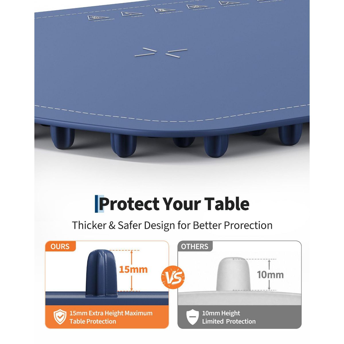 Garvee 26"x16" Electric Food Warming Mat – 8 Temps, 6H Timer, 250W, Child Lock, Auto Shut-Off – Rollable Silicone Warmer for Kitchen, Buffet, Parties - thumbnail 7