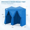EAGLE PEAK Outdoor Changing Room 8x4, 2 Room Pop Up Portable Changing Room, Sun Shelter, Portable Dressing Room - 3 of 4
