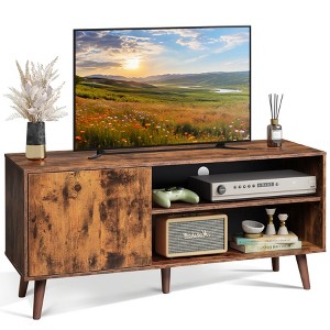 GALAXHERO TV Stand for 32-55 Inch TV, Entertainment Center with Storage Cabinet, Mid-Century Modern TV Console for Living Room - 1 of 4