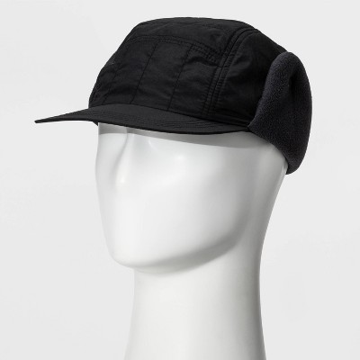 Men's Polyshell Trapper Hat - All in Motion™ Black One Size