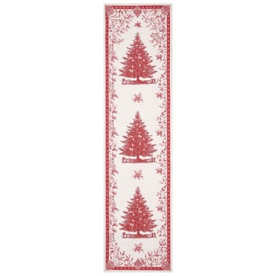 COZONY Christmas Tree Area Rug, Washable Non-Slip Holiday Carpet, Soft Ultra-Thin Stain Resistant Xmas Mat for Living Room Bedroom Office