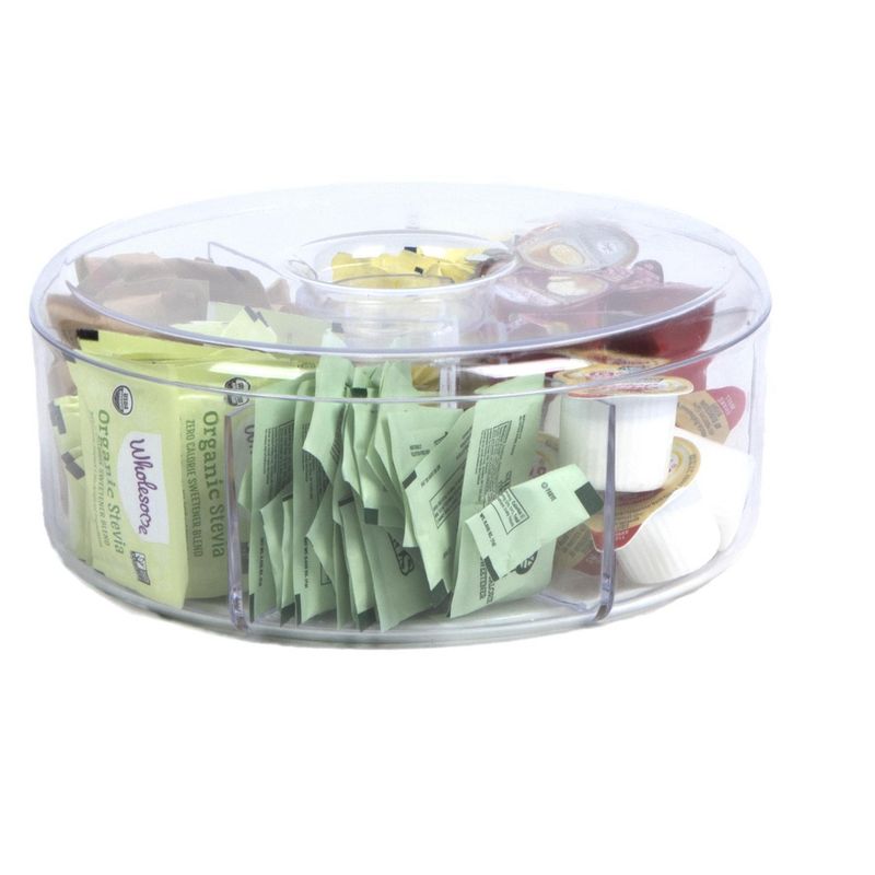 Mind Reader Acrylic Tea Bag Storage & Organizer 6 Compartment Tea Bag Holder with Lid, Clear, 4 of 9