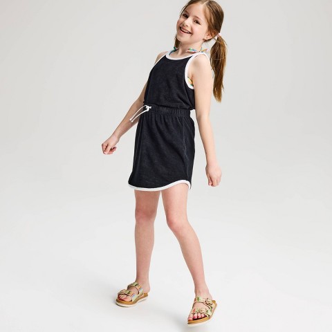 Детские купальники Cat & Jack Girls' 2pc Solid Terry Cover-Up - Cat & Jack™ Red/White M