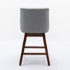 PAGED Bar Stools Set of 2 Modern Swivel Upholstered Counter Stools with Back and Wooden Legs Counter Height Bar Stools for Bar, Kitchen - 3 of 4