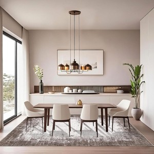 Large Rug Washable Rug with  Soft Non Shedding Floor Covering, Low Pile Thin Foldable Mat, Indoor Carpet for Open Spaces Office - 1 of 4