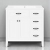 36" Bathroom Vanity with Sink – Freestanding Cabinet with Doors and Drawers, Ceramic Top, Solid Rubber Wood and MDF Construction, Modern Design - 3 of 4
