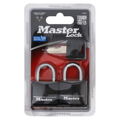 Master Lock 2pk 30mm Key Lock Black