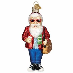 Old World Christmas Blown Glass Ornament for Christmas Tree, Hipster Santa - 1 of 1