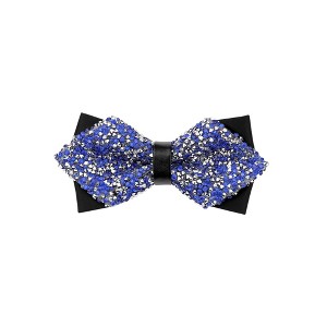 INSPIRE CHIC Men's Diamond Pre-tied Adjustable Neck Tie Fashion Bow Tie for Wedding Party Business - 1 of 4