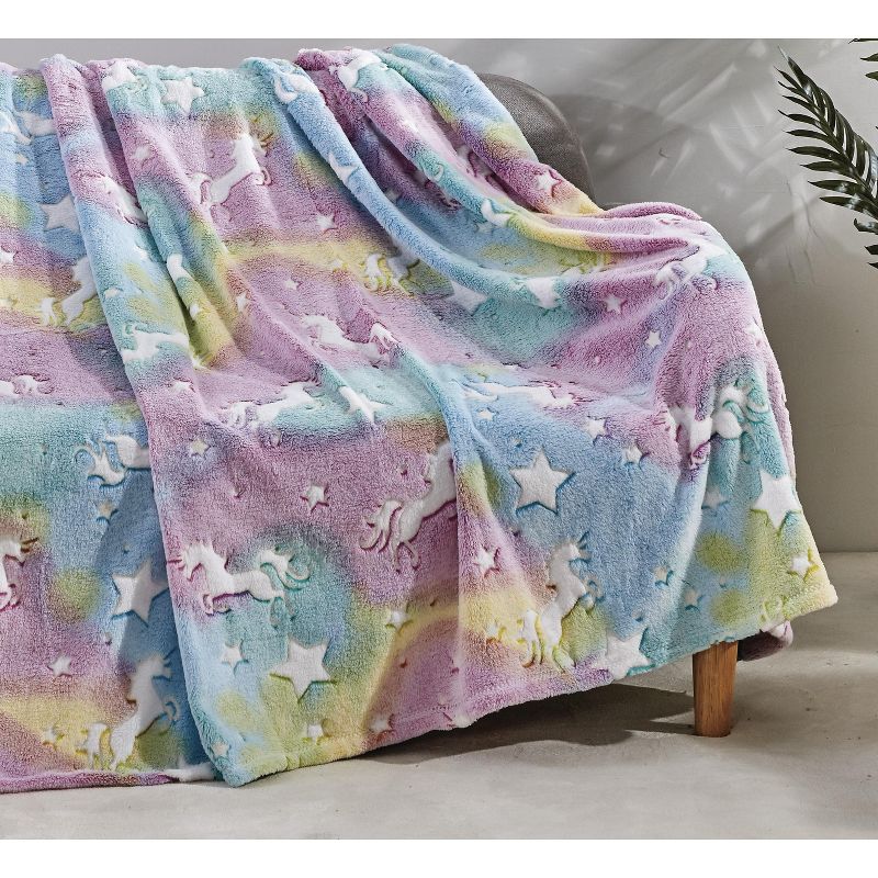 Noble House Glow In The Dark Super Fun & Cozy Microplush Throw Blanket Makes A Great Gift 50" x 60", 2 of 4