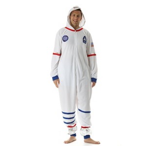 Just Love Mens One Piece Unicorn Rainbow Adult Bodysuit Hooded Pajamas - 1 of 4