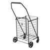 VisioGear Shopping Cart Dolly with Open Door, Grocery Cart on Wheels, Foldable Utility Shopping Carts, Antique Black, 20"*19"*39" - 4 of 4