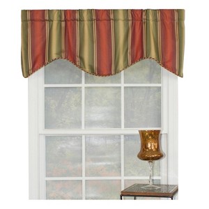 RLF Home Meri Weather Corded Cornice 100% Cotton with Fully Lined 3" Rod Pocket Valnance for Windows 50" x 17" Garden - 1 of 4