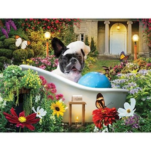 Sunsout Bubble Bath in the Garden 500 pc   Jigsaw Puzzle 72009 - 1 of 4