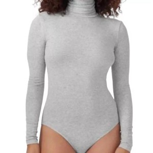 Women's Cropped Top Bodysuit Long Sleeves - American Apparel - 1 of 3
