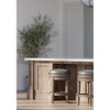 Maven Lane Pullman Backless Counter Stool in Dark Walnut Finish w/ Vintage Brown Vegan Leather - 3 of 4