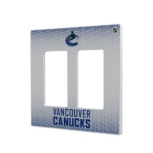 NHL Western Conference Teams Linen Hidden-Screw Light Switch Plate for Double Rocker - 1 of 4