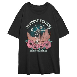 Junior's Lost Gods Stardust Festival Desert Night Skies Oversized T-Shirt - 1 of 2