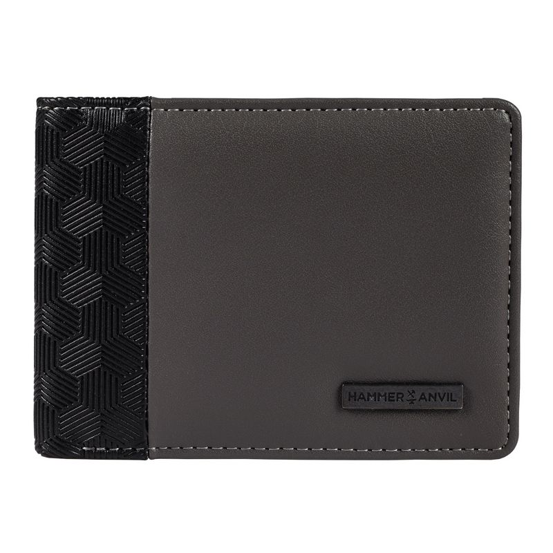 Hammer Anvil Mens Slimfold Wallet RFID Safe Thin Bifold Front Pocket Wallet, 1 of 6