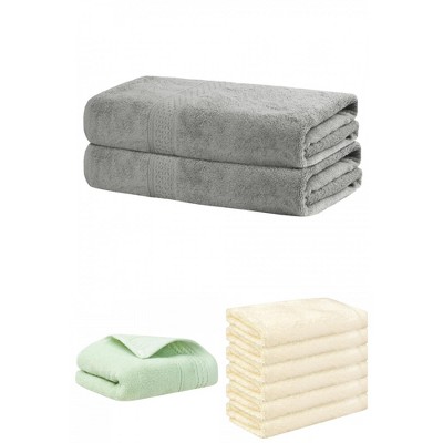 REGALWOVEN Striped Soft Absorbent Bathroom Cotton Towel Set 3 Pcs