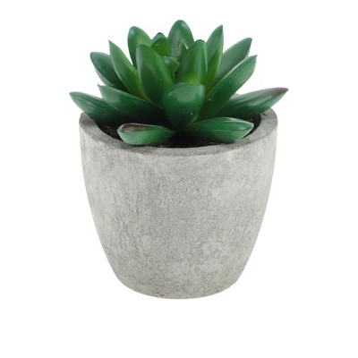 Unique Bargains Artificial Plants Mini Pulp with Graptopetalum Plastic Green 2.76"x2.76"x3.15" 1 Pc