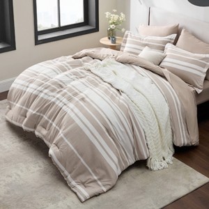 5/7 Pcs Bedding Set with Cationic Dyeing for Striking Double-Sided Contrast - 1 of 4