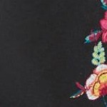 black floral embroidery