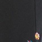black floral embroidery