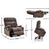 GDFStudio Pearli Velvet Dual OKIN Motor Power Lift Recliner Chair with Heat Massage - 3 of 4