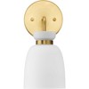 Progress Lighting Lexie 1-Light Vanity Light, Steel, Brushed Gold, Opal Glass Shade - 4 of 4