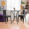 VisioGear Patio Bistro Sets, 3 Pieces Patio Dining Sets with Metal Table Top for Backyard or Poolside, Black, 20.75"*20.5"*30.25" - 2 of 4