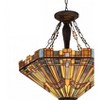Chloe Lighting Saxon Tiffany-Style 3 Light Mission Inverted Ceiling Pendant Fixture 24`` Shade - 4 of 4