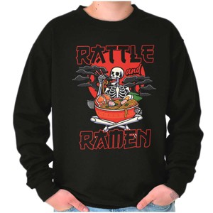 Japanese Rattle and Ramen Skeleton Sweatshirt for Men or Women Brisco Brands - 1 of 4