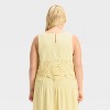 Women's Embroidered Eyelet Side-Tie Tank Top - Future Collective - 2 of 3