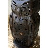Owl-Shaped Iron Candle Lantern – 17"Tall Rustic Decor by Kalalou - 2 of 4