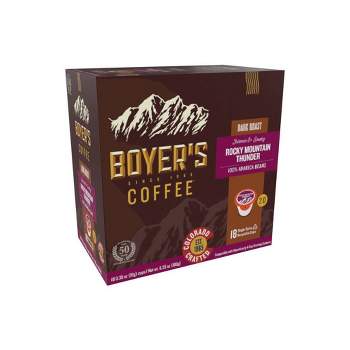 Boyer's Coffee Rocky Mountain Thunder Dark Roast Single Cup - 18ct