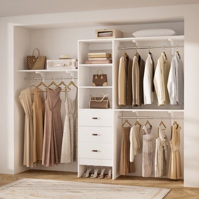 Aheaplus Closet Organizer System with Drawers and Shelves