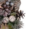Northlight Pastel Pink Pine Cones and Stars Glittered Artificial Christmas Wreath, 13-Inch, Unlit - 3 of 3