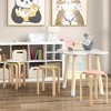 Tangkula 4 PCS Bentwood Stackable Backless Stools Stacking Wood Stool with Round Tops - 3 of 4