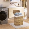 BestMassage Laundry Basket 90/110L Foldable Rattan Laundry Hampers with Lid and Laundry Bags - 2 of 4