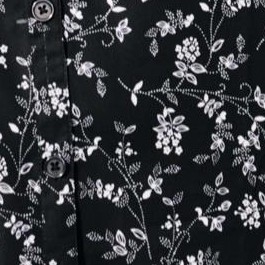 black white ditsy floral