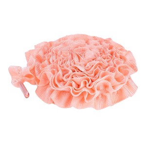 INSPIRE CHIC Ruffled Ribbon Solid Color Pleated Elastic Shoe Strings for Sneakers 2 Pairs fleece - 1 of 4