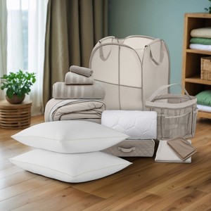 Nestl Back to College Kit, Twin XL Bed in a Bag with Cooling Pillows, College Dorm Bedding, Twin XL Comforter Set, College Dorm Room Items - 1 of 4